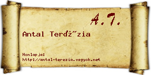 Antal Terézia névjegykártya