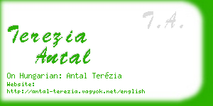 terezia antal business card